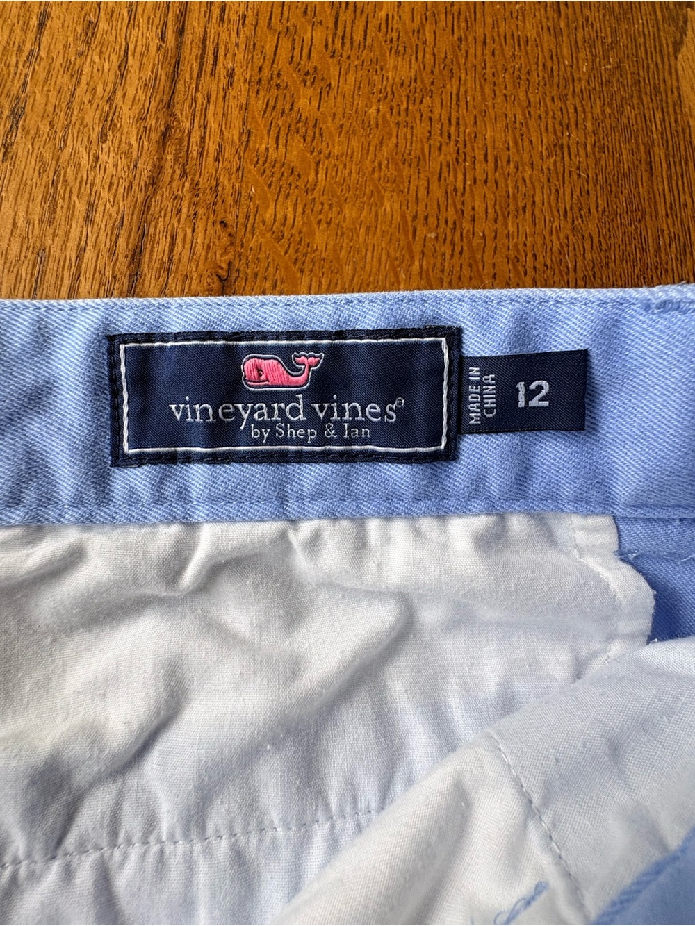 Vineyard Vines Light Blue flat-front Pants- boys size 12- with Whale Logo - Picture 11 of 16